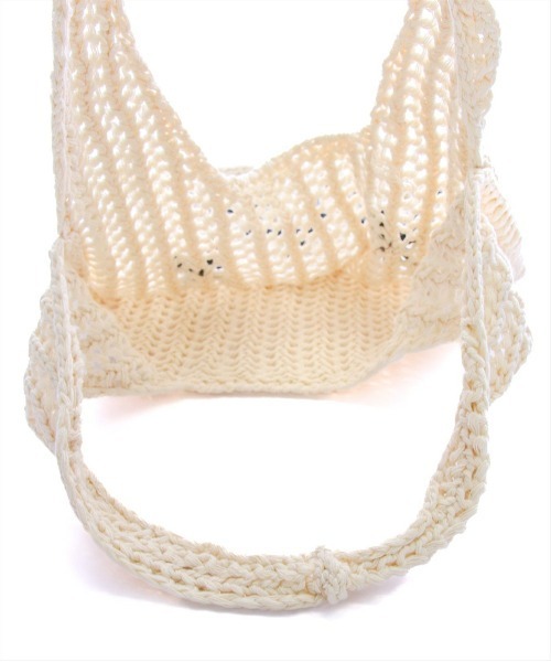 clear（クリア）の「リボンモチーフニットトートバッグ[バレエコア ガーリー]≪SS新作≫（トートバッグ・レディース・アイボリー・F）」の4枚目の写真