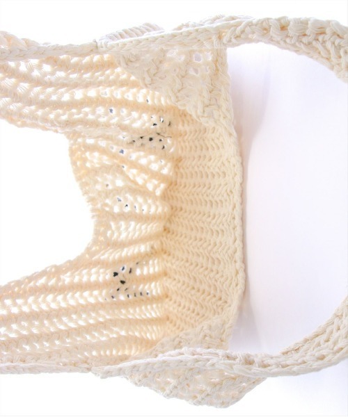 clear（クリア）の「リボンモチーフニットトートバッグ[バレエコア ガーリー]≪SS新作≫（トートバッグ・レディース・アイボリー・F）」の5枚目の写真