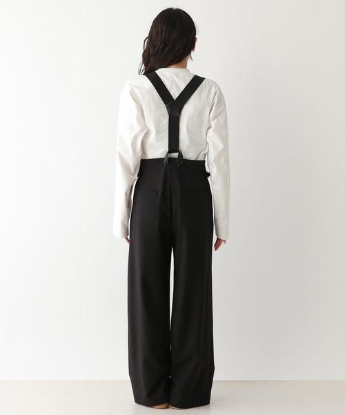 RAGEBLUE（レイジブルー）の「TR/サロペットワイドパンツ（スラックス・レディース・グレー/ブラック・FREE）」の11枚目の写真