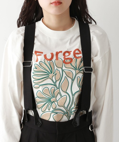 RAGEBLUE（レイジブルー）の「TR/サロペットワイドパンツ（スラックス・レディース・グレー/ブラック・FREE）」の14枚目の写真