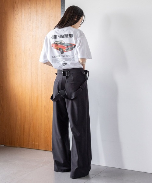 RAGEBLUE（レイジブルー）の「TR/サロペットワイドパンツ（スラックス・レディース・グレー/ブラック・FREE）」の22枚目の写真