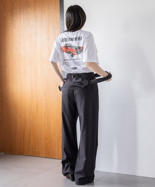 RAGEBLUE（レイジブルー）の「TR/サロペットワイドパンツ（スラックス・レディース・グレー/ブラック・FREE）」の21枚目の写真