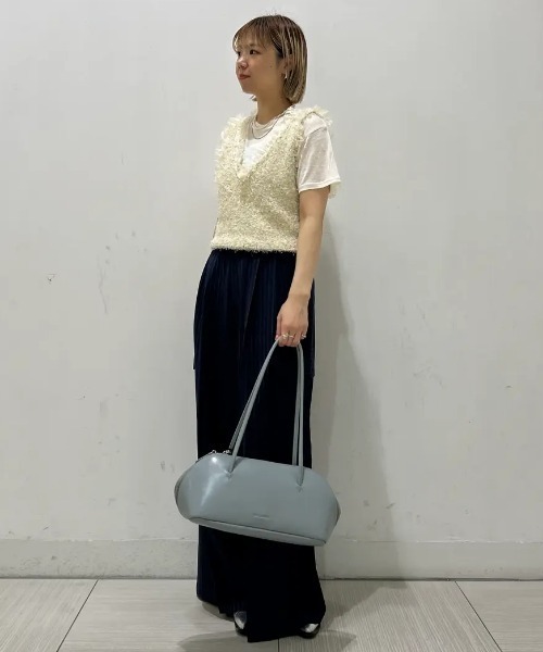 セール】(CREOLME)LAME FEATHER KNIT TANK（ニット/セーター