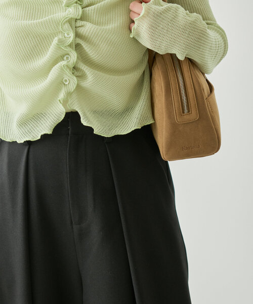 Kastane（カスタネ）の「【2サイズ展開/低身長サイズ】タックスラックスパンツ（スラックス・レディース・ブラック/アイボリー/グレー・1/0）」の20枚目の写真