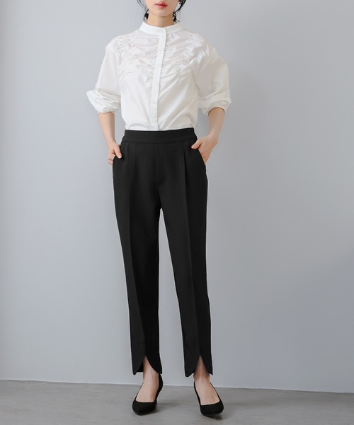 itto...（イット）の「ラウンドスリットテーパードパンツ（スラックス・レディース・ブラック・M/L/XL/S）」の22枚目の写真