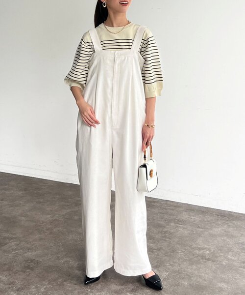 Chez toi（シェトワ）の「ベアサロペ（つなぎ/オールインワン・レディース・グレー/オフホワイト/ブラック・FREE）」の5枚目の写真