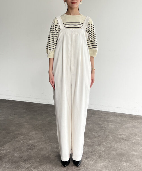 Chez toi（シェトワ）の「ベアサロペ（つなぎ/オールインワン・レディース・グレー/オフホワイト/ブラック・FREE）」の11枚目の写真