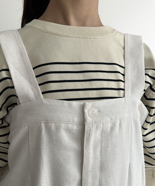 Chez toi（シェトワ）の「ベアサロペ（つなぎ/オールインワン・レディース・グレー/オフホワイト/ブラック・FREE）」の13枚目の写真