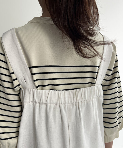 Chez toi（シェトワ）の「ベアサロペ（つなぎ/オールインワン・レディース・グレー/オフホワイト/ブラック・FREE）」の14枚目の写真