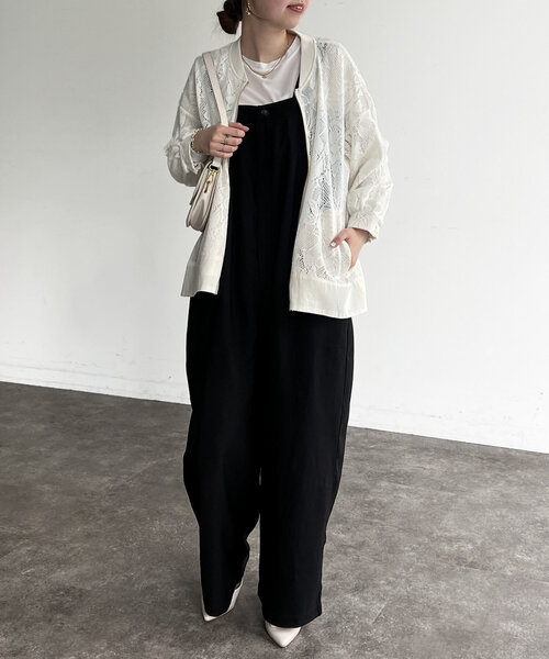 Chez toi（シェトワ）の「ベアサロペ（つなぎ/オールインワン・レディース・グレー/オフホワイト/ブラック・FREE）」の20枚目の写真