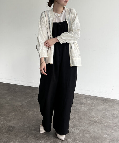 Chez toi（シェトワ）の「ベアサロペ（つなぎ/オールインワン・レディース・グレー/オフホワイト/ブラック・FREE）」の21枚目の写真