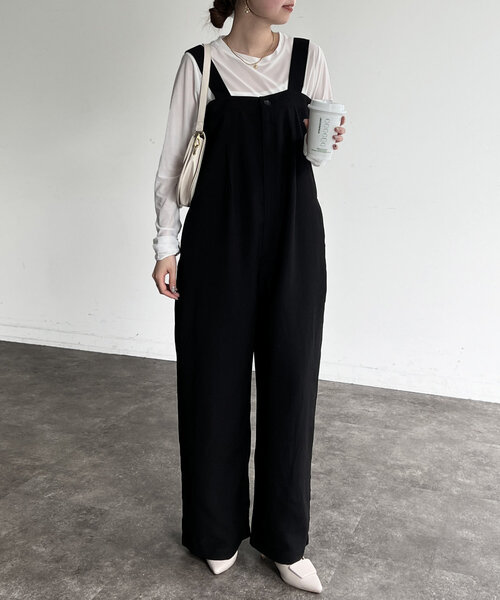 Chez toi（シェトワ）の「ベアサロペ（つなぎ/オールインワン・レディース・グレー/オフホワイト/ブラック・FREE）」の22枚目の写真