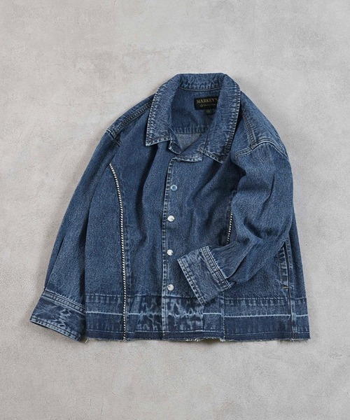 MARKEY'S（マーキーズ）の「デニムウエスタンシャツジャケット（デニムジャケット・キッズ・ブラック/ブルー・90/100/110/120/130/140/150）」の10枚目の写真