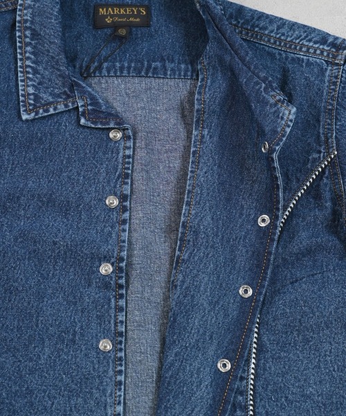 MARKEY'S（マーキーズ）の「デニムウエスタンシャツジャケット（デニムジャケット・キッズ・ブラック/ブルー・90/100/110/120/130/140/150）」の7枚目の写真