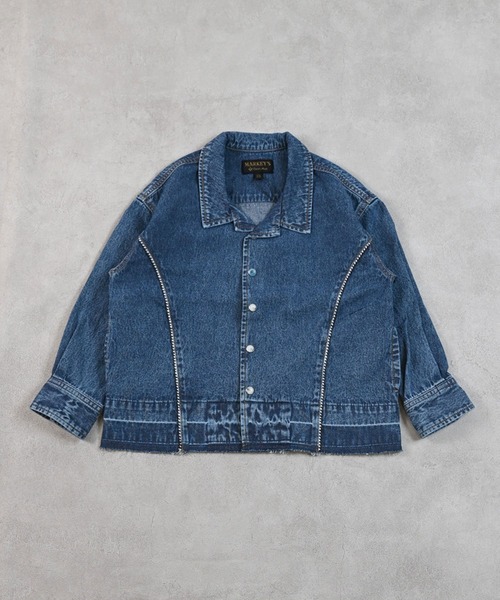 MARKEY'S（マーキーズ）の「デニムウエスタンシャツジャケット（デニムジャケット・キッズ・ブラック/ブルー・90/100/110/120/130/140/150）」の3枚目の写真