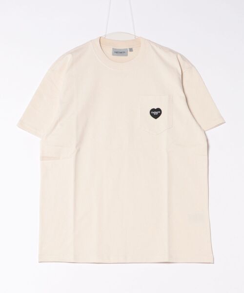 【Carhartt】コットンTシャツ ホワイト Carhartt WIP/カーハートダブリューアイピー 半袖Tシャツ ポケT
