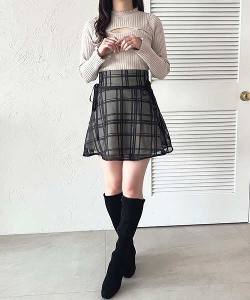 apres jour（アプレジュール）の「ハイウエストサイドレースアップ