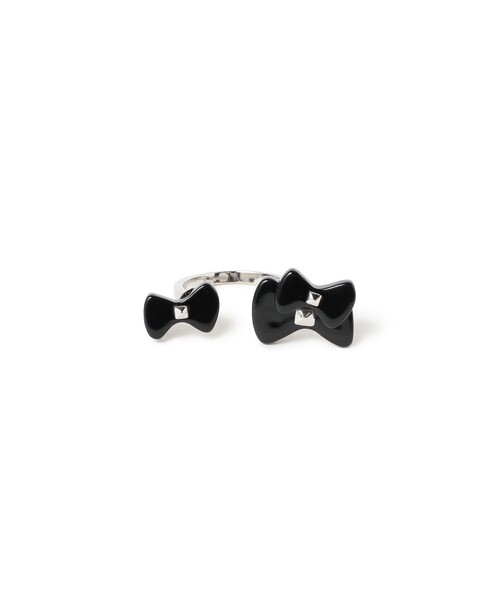 BEAMS BOY（ビームスボーイ）の「ATOLASOLAS / sukima ring（リング・レディース・ブラック/ホワイト・ONE SIZE）」の2枚目の写真