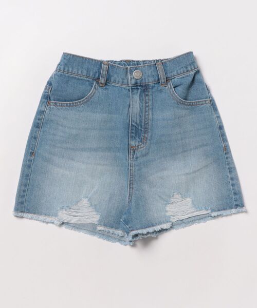 PINKHUNT（ピンクハント）の「PINKHUNT ピンクハント ダメージ加工 ショートパンツ 0532K（デニムパンツ・キッズ・ブルー/ライトインディゴブルー・150cm/160cm/120cm/130cm/140cm）」の4枚目の写真