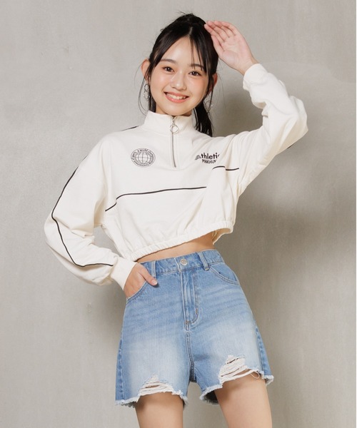 PINKHUNT（ピンクハント）の「PINKHUNT ピンクハント ダメージ加工 ショートパンツ 0532K（デニムパンツ・キッズ・ブルー/ライトインディゴブルー・150cm/160cm/120cm/130cm/140cm）」の5枚目の写真