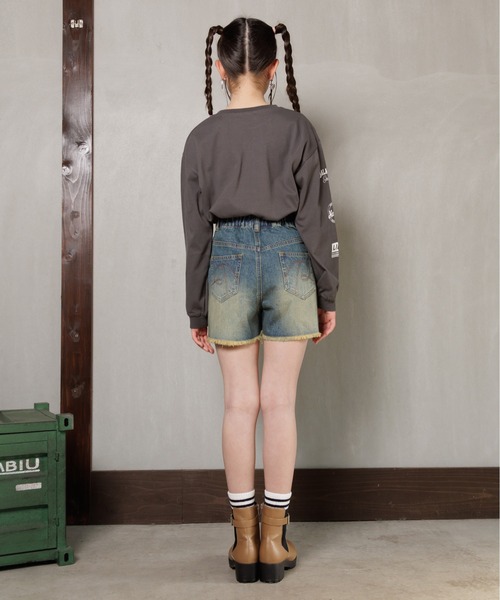 PINKHUNT（ピンクハント）の「PINKHUNT ピンクハント ダメージ加工 ショートパンツ 0532K（デニムパンツ・キッズ・ブルー/ライトインディゴブルー・150cm/160cm/120cm/130cm/140cm）」の11枚目の写真