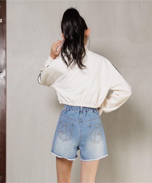 PINKHUNT（ピンクハント）の「PINKHUNT ピンクハント ダメージ加工 ショートパンツ 0532K（デニムパンツ・キッズ・ブルー/ライトインディゴブルー・150cm/160cm/120cm/130cm/140cm）」の13枚目の写真