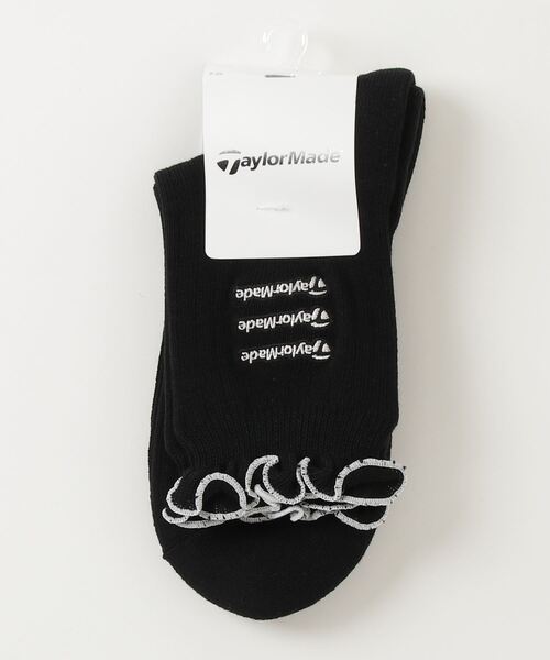 TaylorMade（テーラーメイド）の「テーラーメイド  W フリル ミドルソックス（ソックス/靴下・レディース・ブラック/ホワイト・22-24）」の2枚目の写真