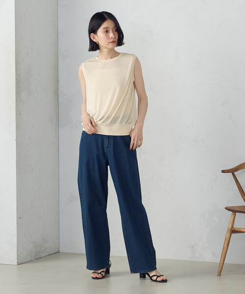 COMME CA ISM（コムサイズム）の「シャイニー　タンクトップ（タンクトップ・レディース・アイボリー/ブラック/チャコール/モカ・MEDIUM/LARGE）」の5枚目の写真