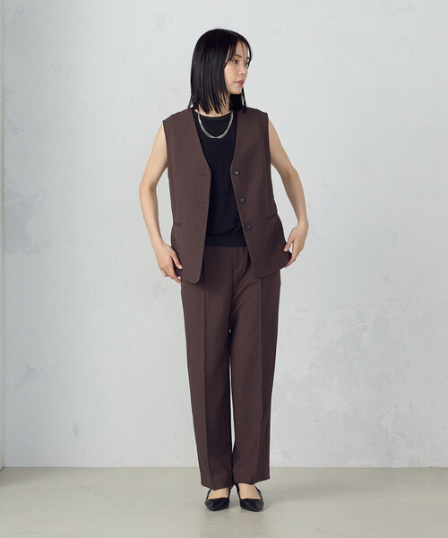 COMME CA ISM（コムサイズム）の「シャイニー　タンクトップ（タンクトップ・レディース・アイボリー/ブラック/チャコール/モカ・MEDIUM/LARGE）」の8枚目の写真