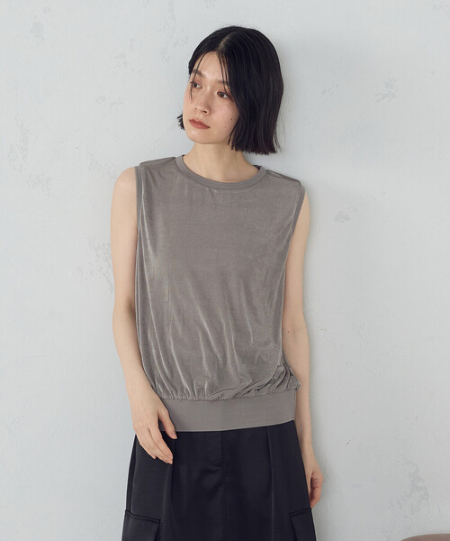 COMME CA ISM（コムサイズム）の「シャイニー　タンクトップ（タンクトップ・レディース・アイボリー/ブラック/チャコール/モカ・MEDIUM/LARGE）」の15枚目の写真