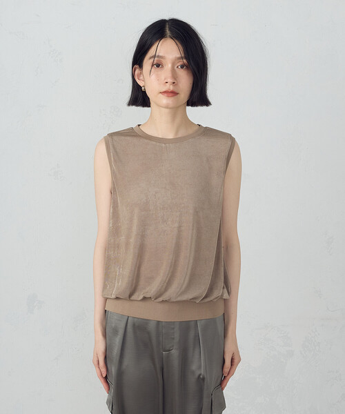 COMME CA ISM（コムサイズム）の「シャイニー　タンクトップ（タンクトップ・レディース・アイボリー/ブラック/チャコール/モカ・MEDIUM/LARGE）」の18枚目の写真