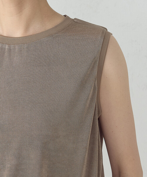 COMME CA ISM（コムサイズム）の「シャイニー　タンクトップ（タンクトップ・レディース・アイボリー/ブラック/チャコール/モカ・MEDIUM/LARGE）」の22枚目の写真