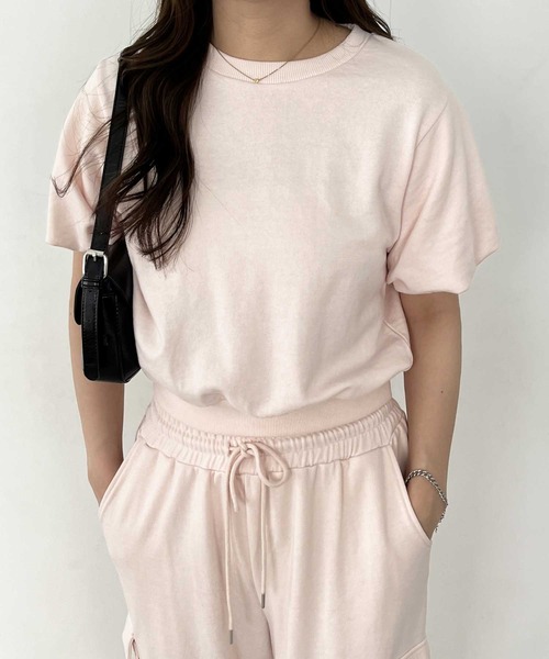 nelliy.（ネルリー）の「【セットアップ着用可能】パフスリーブスウェットトップス（Tシャツ/カットソー・レディース・ピンク/杢グレー・LARGE/MEDIUM）」の11枚目の写真