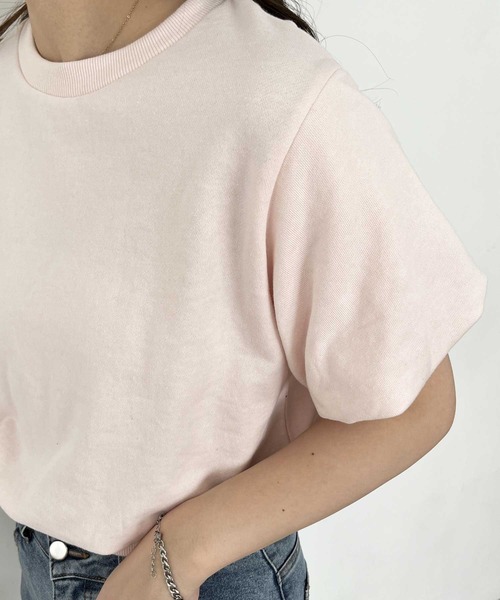 nelliy.（ネルリー）の「【セットアップ着用可能】パフスリーブスウェットトップス（Tシャツ/カットソー・レディース・ピンク/杢グレー・LARGE/MEDIUM）」の5枚目の写真