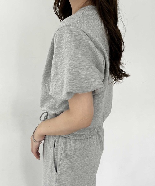 nelliy.（ネルリー）の「【セットアップ着用可能】パフスリーブスウェットトップス（Tシャツ/カットソー・レディース・ピンク/杢グレー・LARGE/MEDIUM）」の16枚目の写真