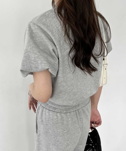 nelliy.（ネルリー）の「【セットアップ着用可能】パフスリーブスウェットトップス（Tシャツ/カットソー・レディース・ピンク/杢グレー・LARGE/MEDIUM）」の15枚目の写真