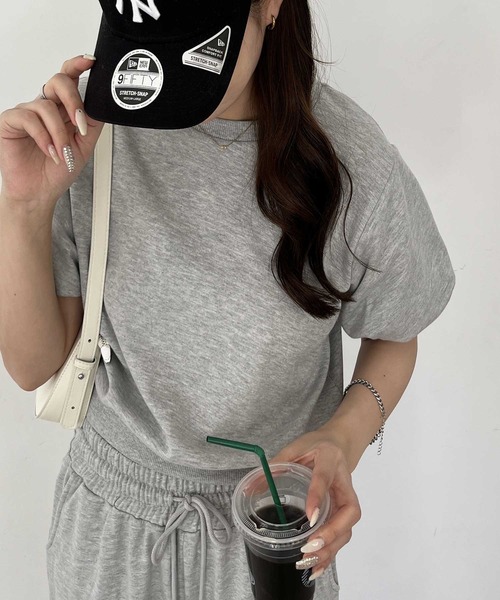 nelliy.（ネルリー）の「【セットアップ着用可能】パフスリーブスウェットトップス（Tシャツ/カットソー・レディース・ピンク/杢グレー・LARGE/MEDIUM）」の20枚目の写真