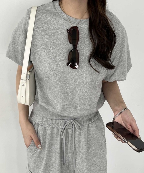 nelliy.（ネルリー）の「【セットアップ着用可能】パフスリーブスウェットトップス（Tシャツ/カットソー・レディース・ピンク/杢グレー・LARGE/MEDIUM）」の21枚目の写真