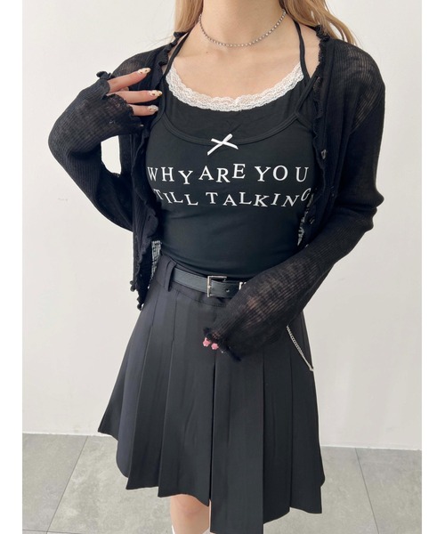 WEGO(ウィゴー)の「【PHILLY】メッセージロゴレイヤードキャミール(キャミソール・レディース・ホワイト/ブラック・FREE)」の8枚目の写真