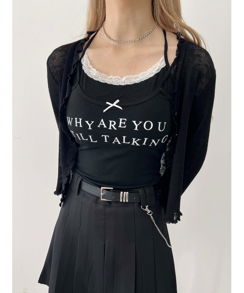 WEGO(ウィゴー)の「【PHILLY】メッセージロゴレイヤードキャミール(キャミソール・レディース・ホワイト/ブラック・FREE)」の9枚目の写真