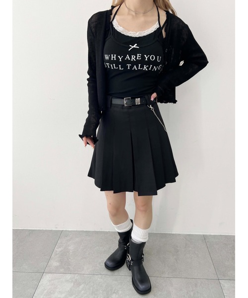 WEGO(ウィゴー)の「【PHILLY】メッセージロゴレイヤードキャミール(キャミソール・レディース・ホワイト/ブラック・FREE)」の10枚目の写真