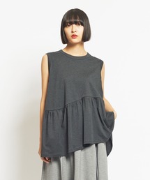 gomme（ゴム）の「フロントフリルT（Tシャツ/カットソー）」 - WEAR