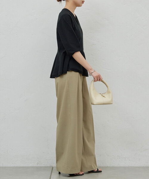 GALLARDAGALANTE（ガリャルダガランテ）の「【春夏素材にアップデート！】ペプラムプルオーバー（ニット/セーター・レディース・ライトグレー/ブルー/ブラック・FREE）」の8枚目の写真