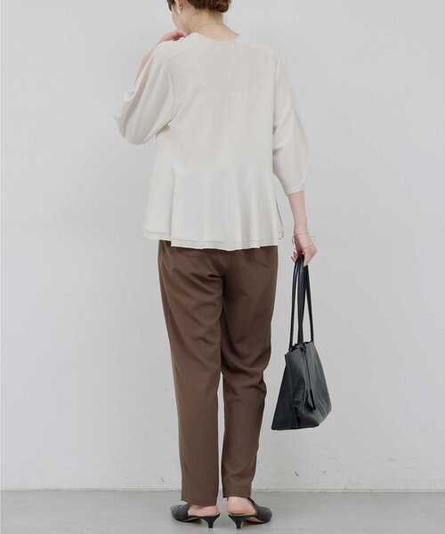 GALLARDAGALANTE（ガリャルダガランテ）の「【春夏素材にアップデート！】ペプラムプルオーバー（ニット/セーター・レディース・ライトグレー/ブルー/ブラック・FREE）」の15枚目の写真