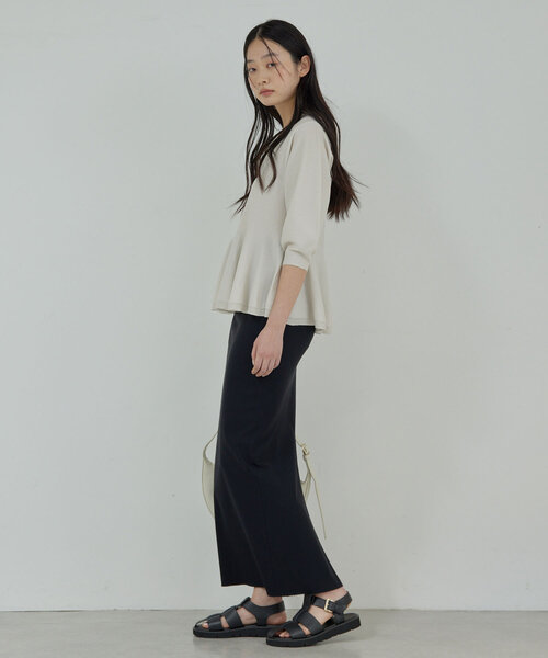 GALLARDAGALANTE（ガリャルダガランテ）の「【春夏素材にアップデート！】ペプラムプルオーバー（ニット/セーター・レディース・ライトグレー/ブルー/ブラック・FREE）」の22枚目の写真