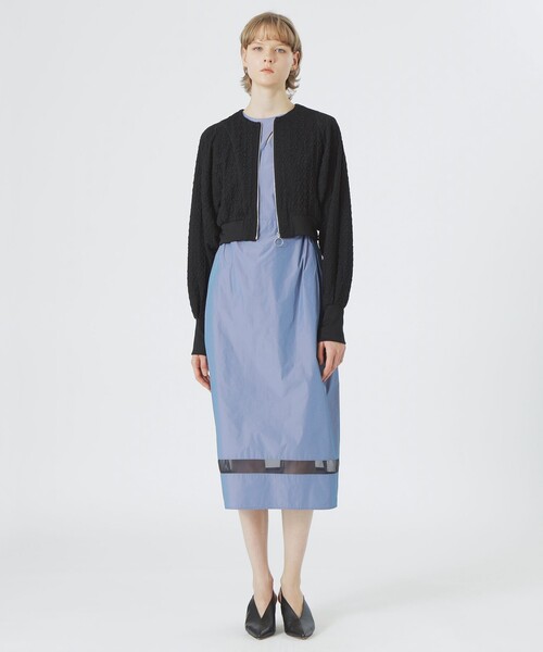 LOVELESS（ラブレス）の「ジャカードカットソーカーディガン（カーディガン/ボレロ・レディース・グリーン系その他/ブラック/オフホワイト・36）」の5枚目の写真