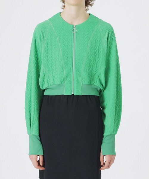 LOVELESS（ラブレス）の「ジャカードカットソーカーディガン（カーディガン/ボレロ・レディース・グリーン系その他/ブラック/オフホワイト・36）」の7枚目の写真