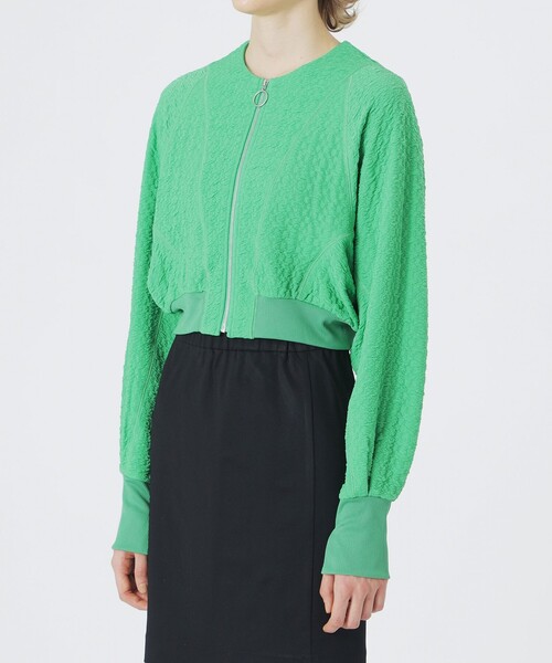 LOVELESS（ラブレス）の「ジャカードカットソーカーディガン（カーディガン/ボレロ・レディース・グリーン系その他/ブラック/オフホワイト・36）」の8枚目の写真