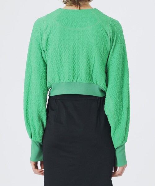 LOVELESS（ラブレス）の「ジャカードカットソーカーディガン（カーディガン/ボレロ・レディース・グリーン系その他/ブラック/オフホワイト・36）」の9枚目の写真