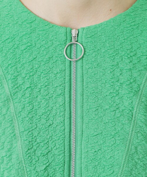 LOVELESS（ラブレス）の「ジャカードカットソーカーディガン（カーディガン/ボレロ・レディース・グリーン系その他/ブラック/オフホワイト・36）」の12枚目の写真